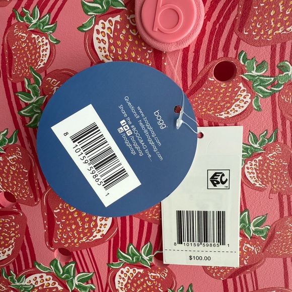 Bogg Bag Pink Strawberry 🍓 Large Tote Bag - Picture 2 of 4